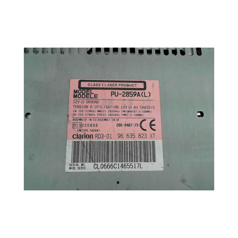 AUTORADIO PEUGEOT 206