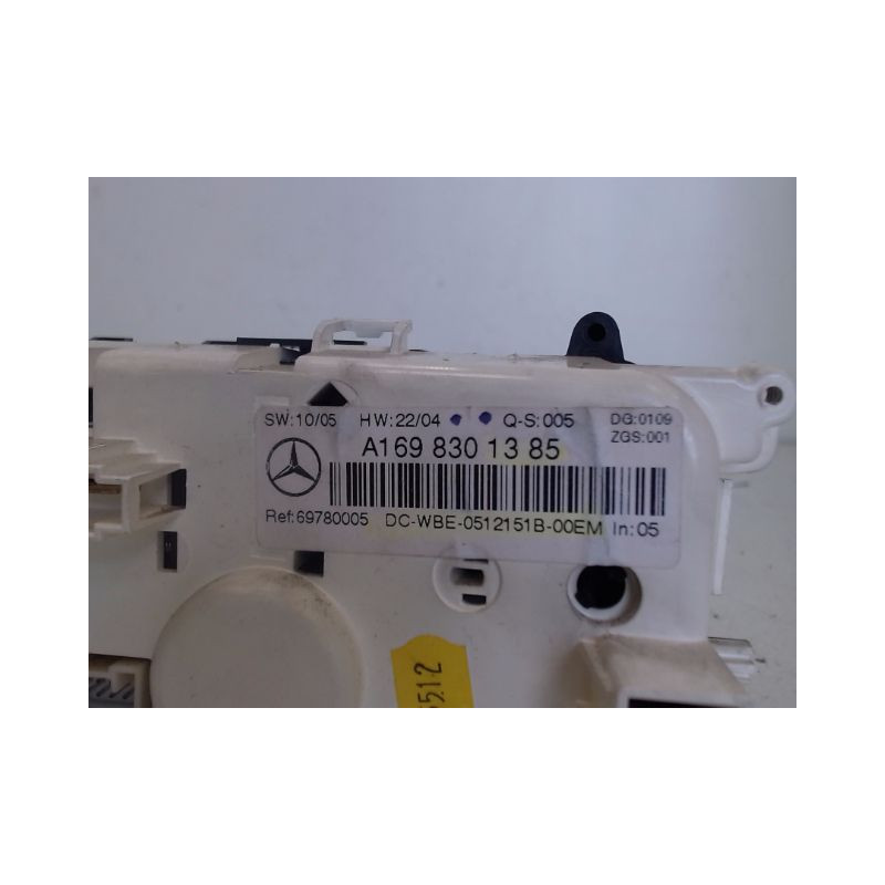 COMMANDE DE CHAUFFAGE MERCEDES CLASSE A 2004-
