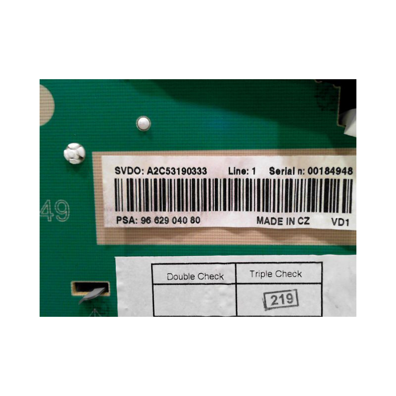 BLOC COMPTEURS PEUGEOT 207