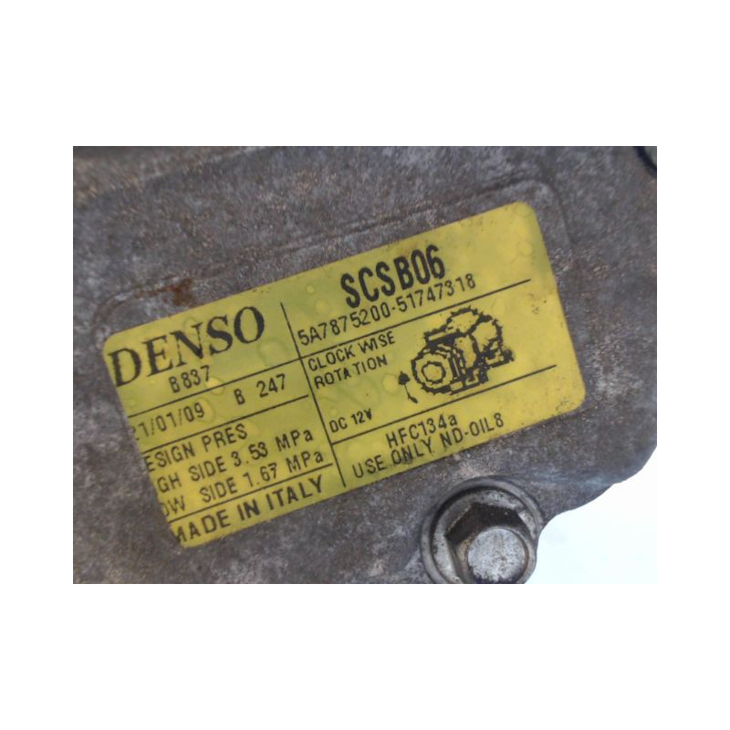 COMPRESSEUR AIR CONDITIONNE FIAT 500 2007-