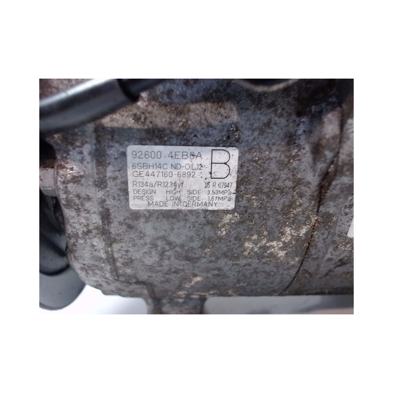 COMPRESSEUR AIR CONDITIONNE NISSAN QHASQAI 2007-