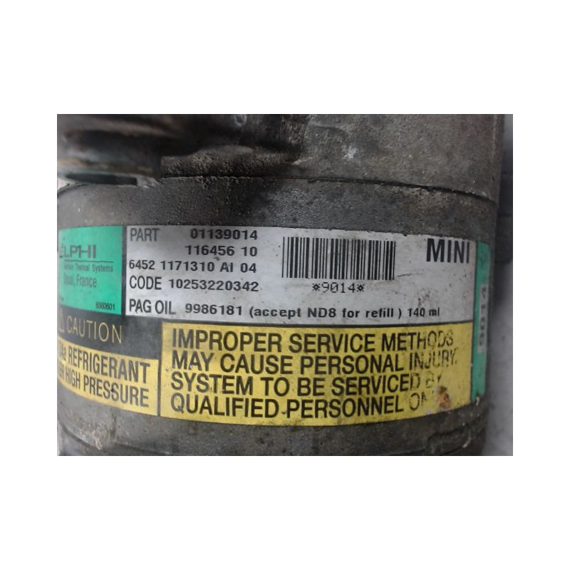 COMPRESSEUR AIR CONDITIONNE MINI MINI 2001-2004