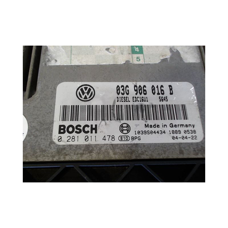 CALCULATEUR MOTEUR VOLKSWAGEN GOLF