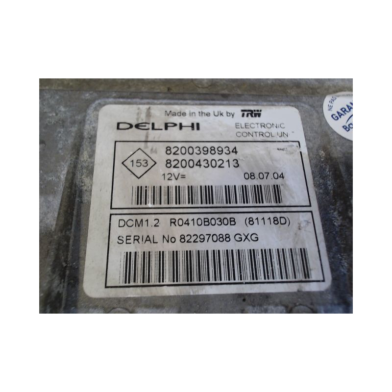 CALCULATEUR MOTEUR RENAULT MODUS