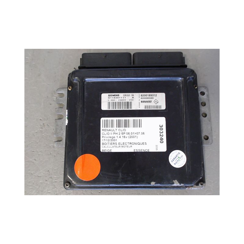 CALCULATEUR MOTEUR RENAULT CLIO II PH.2 01-06
