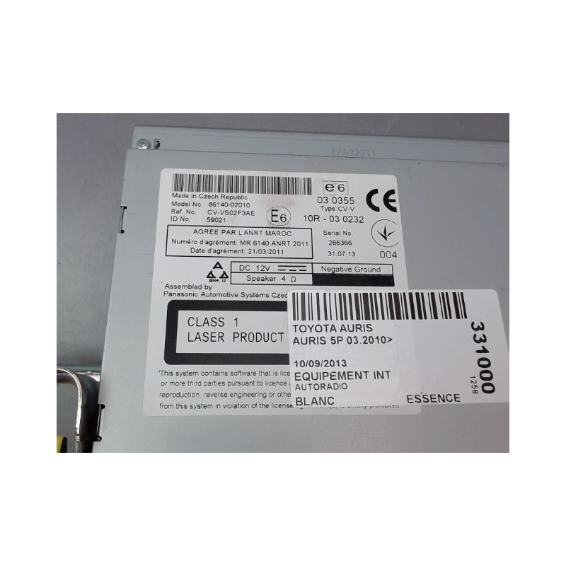 AUTORADIO TOYOTA AURIS 2010-