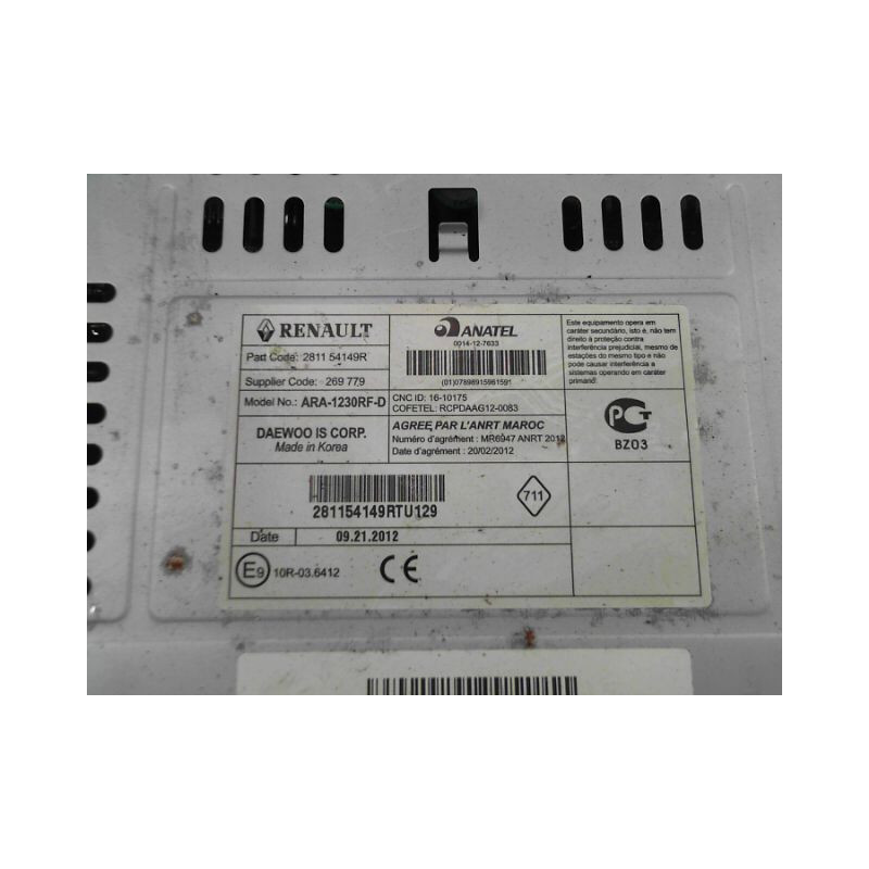 AUTORADIO RENAULT CLIO IV Phase 1 2012-...