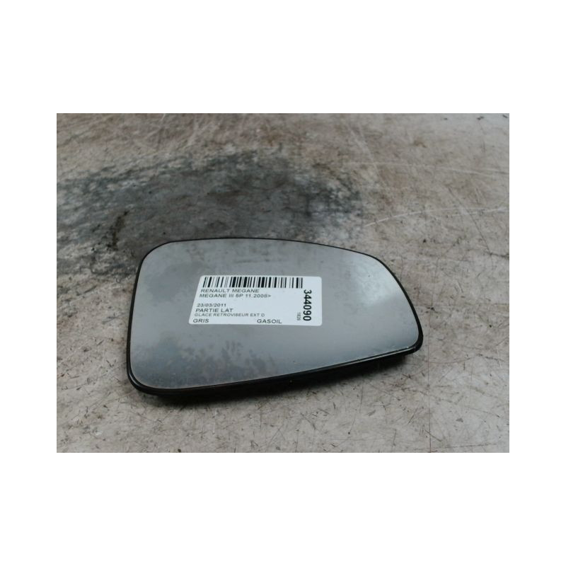 GLACE RETROVISEUR EXT D RENAULT MEGANE III 2008-