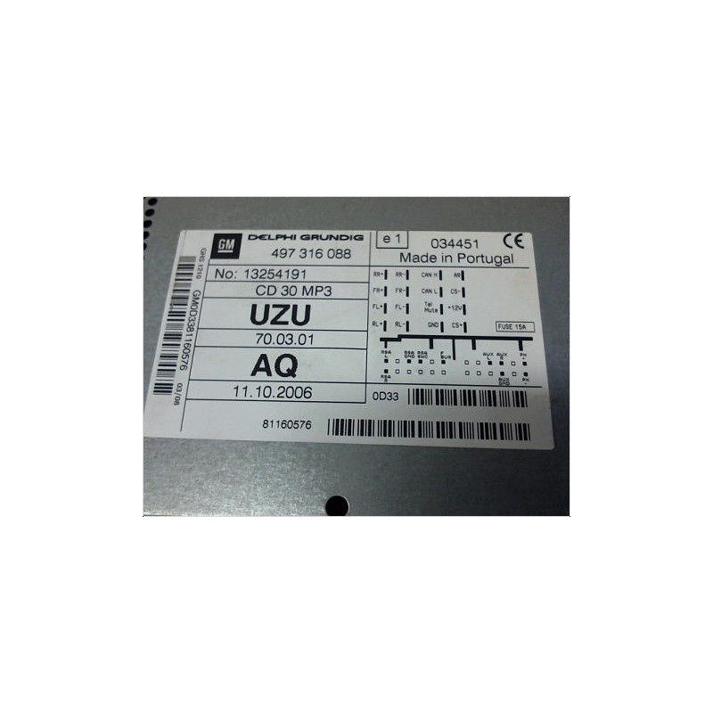 AUTORADIO OPEL CORSA (D) 06-10