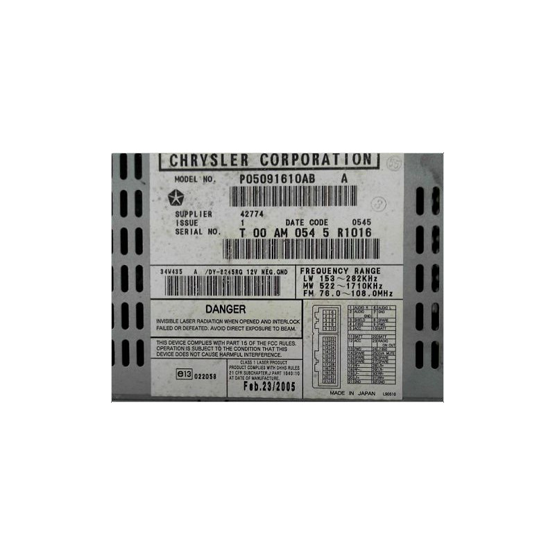AUTORADIO JEEP CHEROKEE III 2004-2007