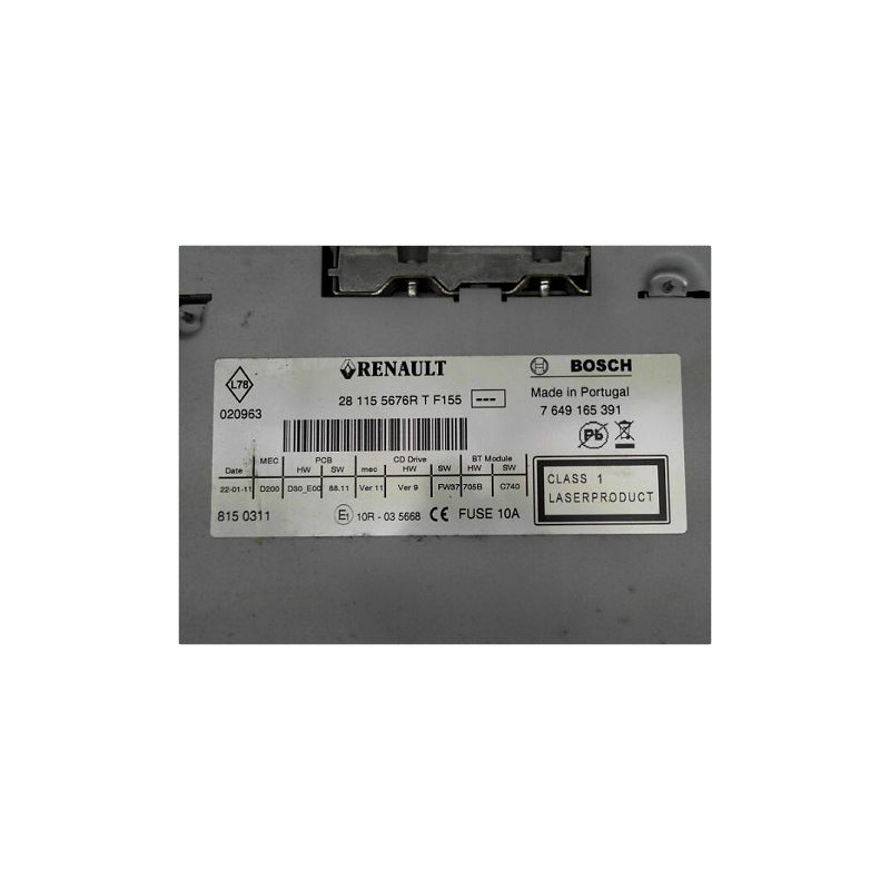 AUTORADIO RENAULT LAGUNA III PH2 ESTATE 10-13