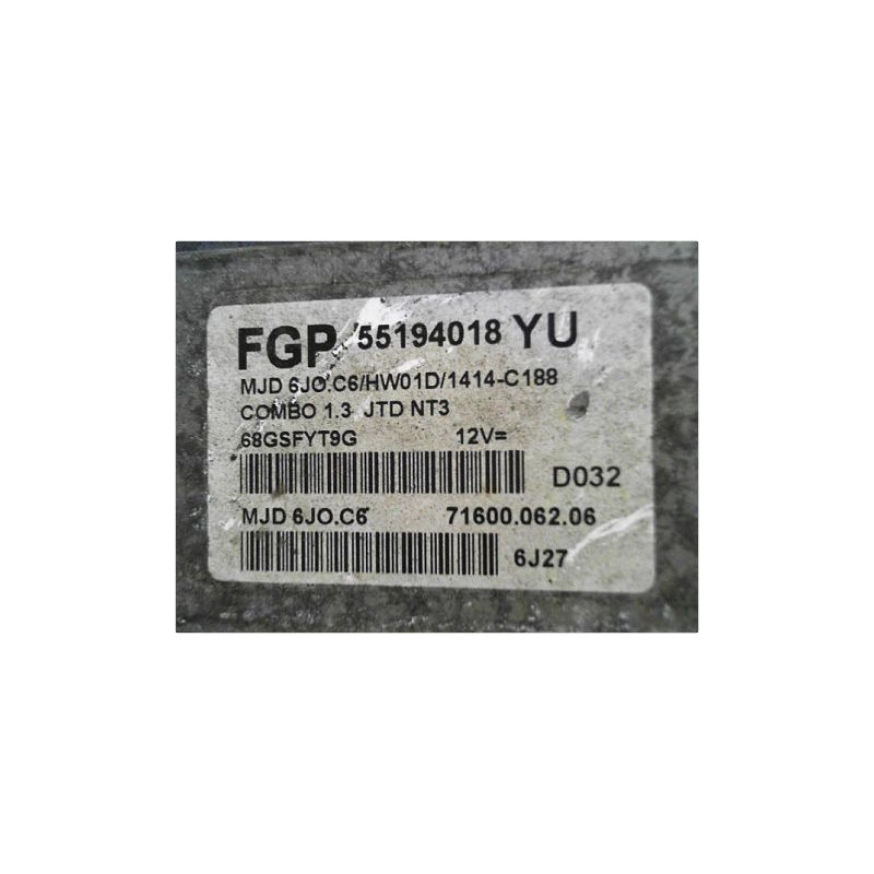 CALCULATEUR MOTEUR OPEL COMBO CARGO 2003-