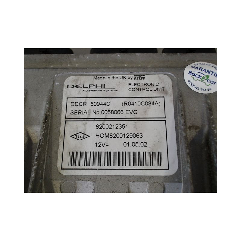 CALCULATEUR MOTEUR RENAULT CLIO