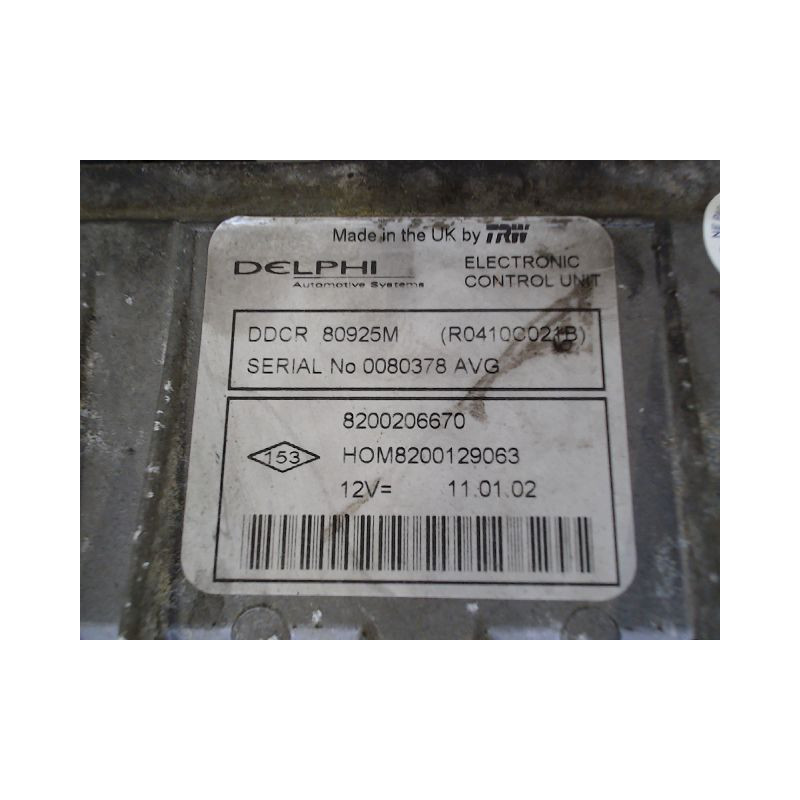 CALCULATEUR MOTEUR RENAULT CLIO