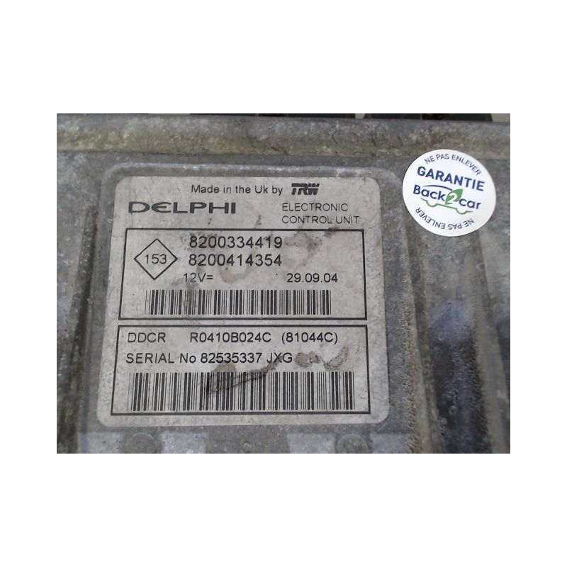 CALCULATEUR MOTEUR RENAULT SCENIC II PH1 02-06