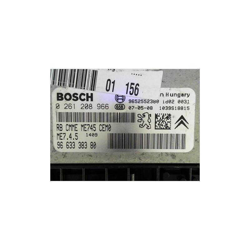 CALCULATEUR MOTEUR PEUGEOT 1007 05-10