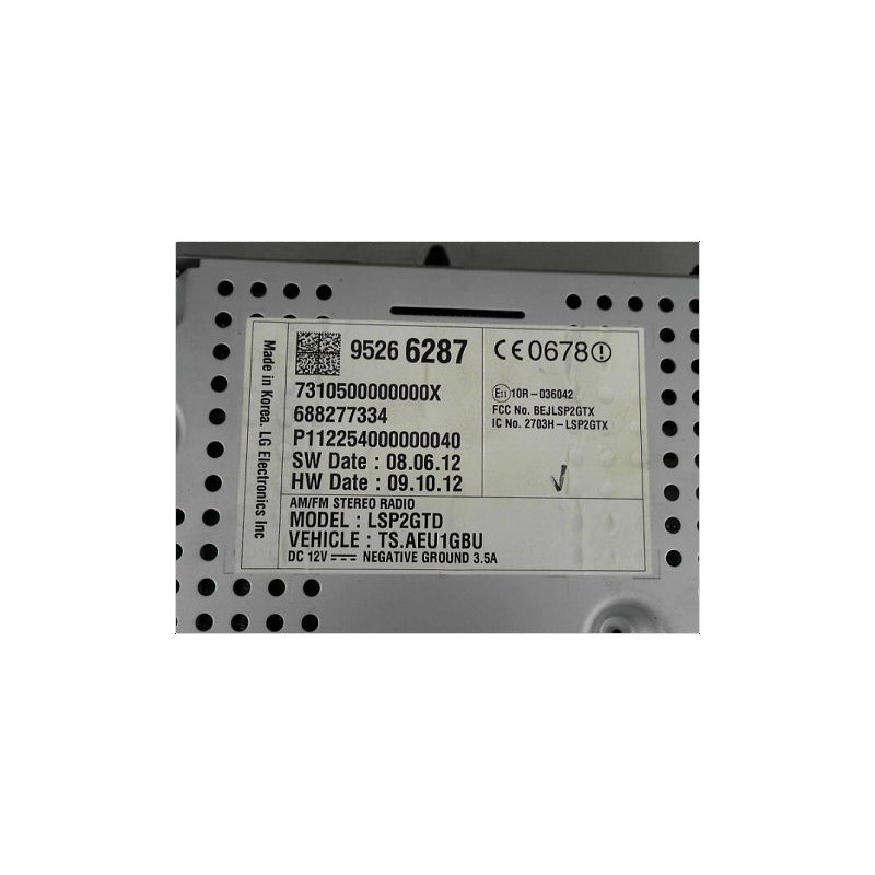 AUTORADIO CHEVROLET AVEO II 11-15