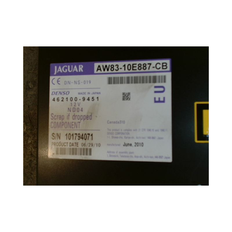 LECTEUR DVD JAGUAR XF 1 PHASE 1 DIESEL