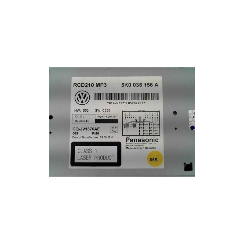 AUTORADIO VOLKSWAGEN GOLF VI 08-13