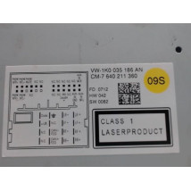 AUTORADIO VOLKSWAGEN GOLF VI 2008-