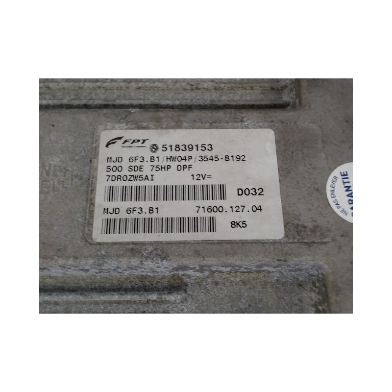 CALCULATEUR MOTEUR FIAT 500 II Phase 1 2007-...