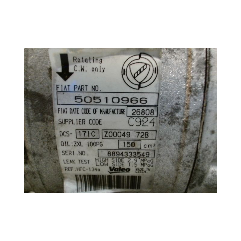 COMPRESSEUR AIR CONDITIONNE ALFA ROMEO 159