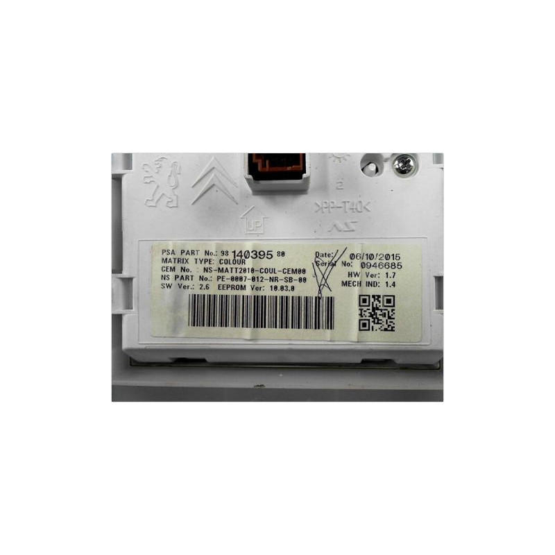 BLOC COMPTEURS PEUGEOT 2008 13-16