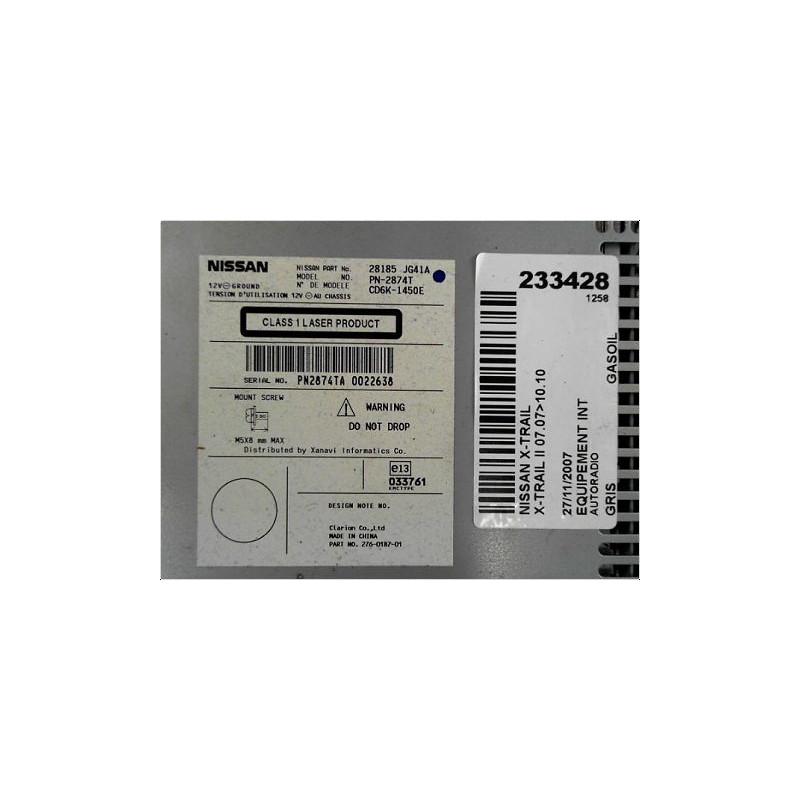 AUTORADIO NISSAN X-TRAIL II 07-10