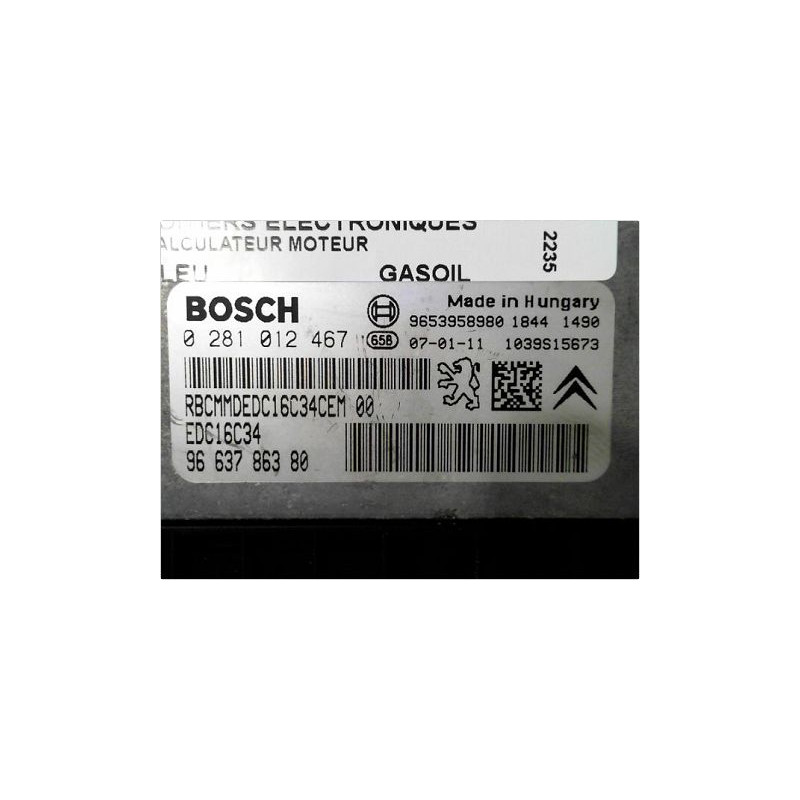 CALCULATEUR MOTEUR PEUGEOT 207 5P
