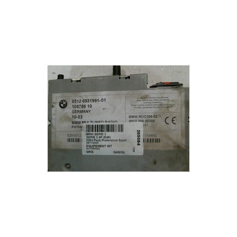 AUTORADIO BMW SERIE 3 (E46) 01-2005