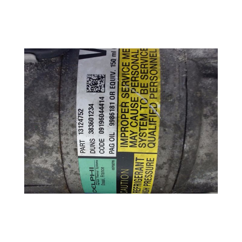 COMPRESSEUR AIR CONDITIONNE OPEL ASTRA GTC 3P