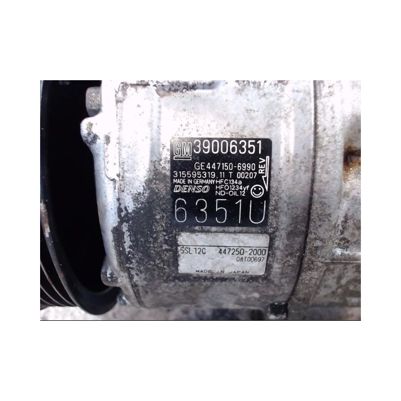 COMPRESSEUR AIR CONDITIONNE OPEL CORSA 2010-