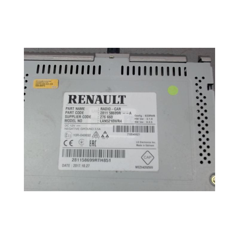 AFFICHEUR DIGITAL RENAULT CLIO BREAK IV Phase 1 2012-...