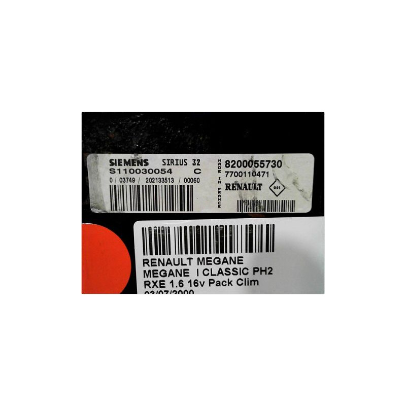 CALCULATEUR MOTEUR RENAULT MEGANE  I CLASSIC PH2 99-02