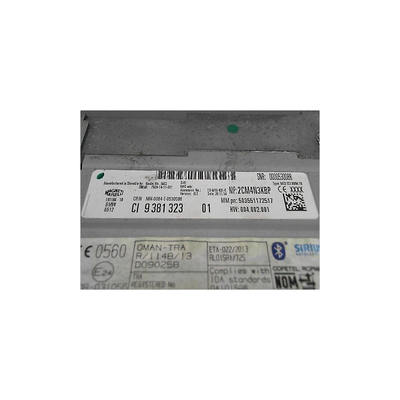 AUTORADIO BMW SERIE 1 (F20/F21) 11-15
