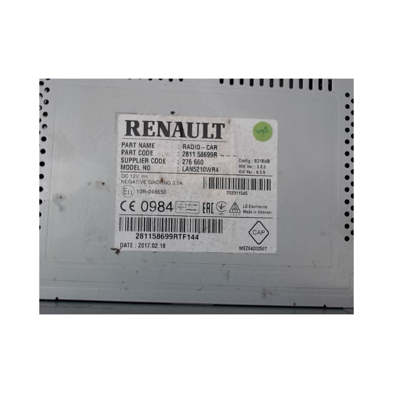 AFFICHEUR DIGITAL RENAULT CLIO IV Phase 1 2012-...
