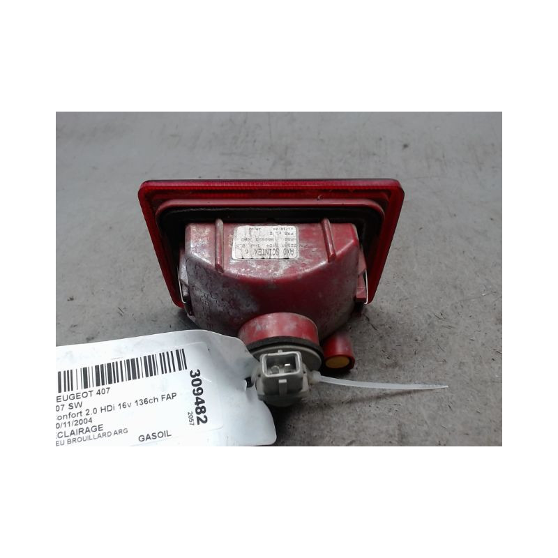 FEU BROUILLARD ARRIERE GAUCHE PEUGEOT 407 SW
