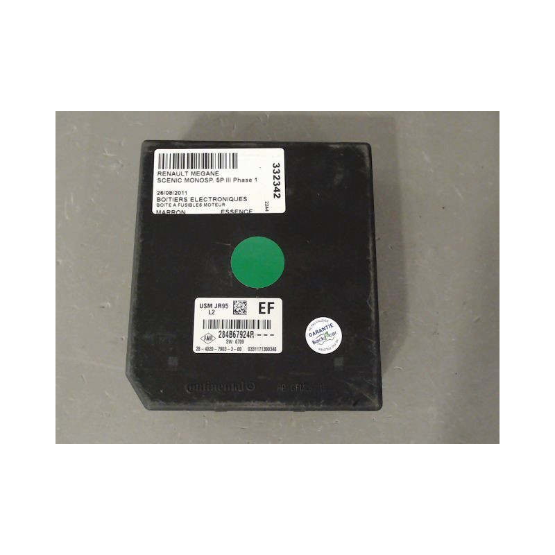BOITE A FUSIBLES RENAULT SCENIC MONOSP. III Phase 1 2009-2011