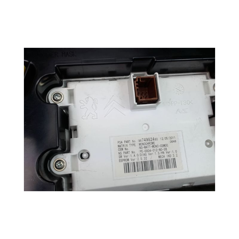 BLOC COMPTEURS PEUGEOT 3008 BREAK I Phase 1 2009-2013