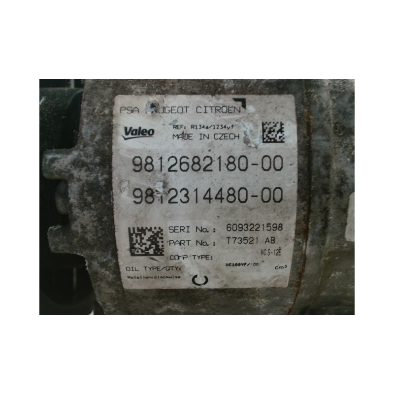 COMPRESSEUR AIR CONDITIONNE PEUGEOT 308 SW 2008-