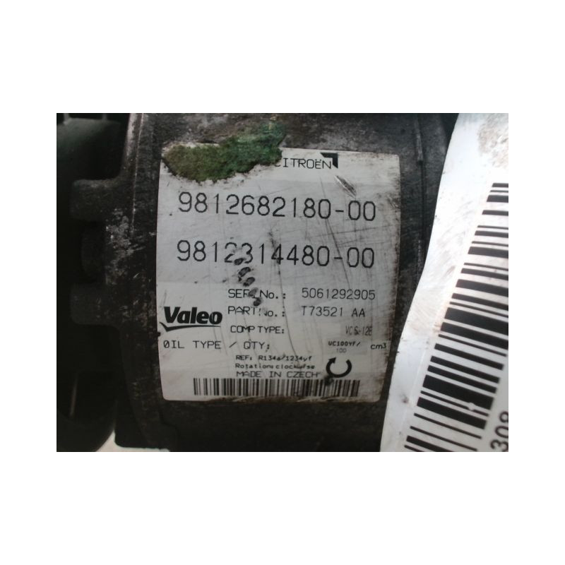 COMPRESSEUR AIR CONDITIONNE PEUGEOT 308 SW 2008-