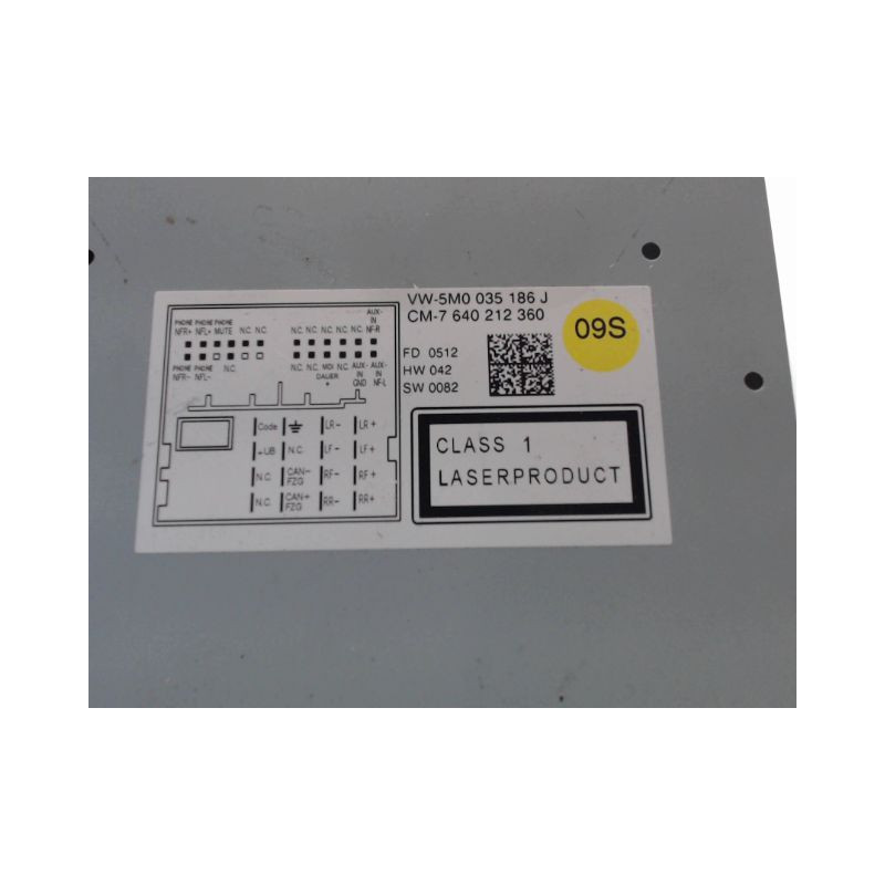 AUTORADIO VOLKSWAGEN POLO 2009-