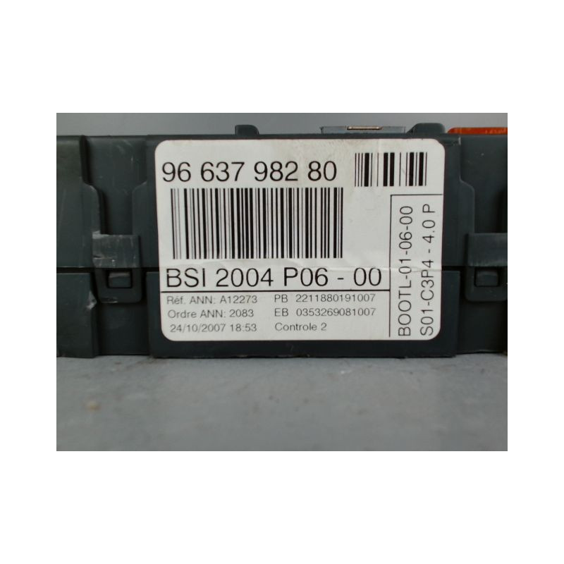 PLATINE FUSIBLE AVANT PEUGEOT 207 GASOIL