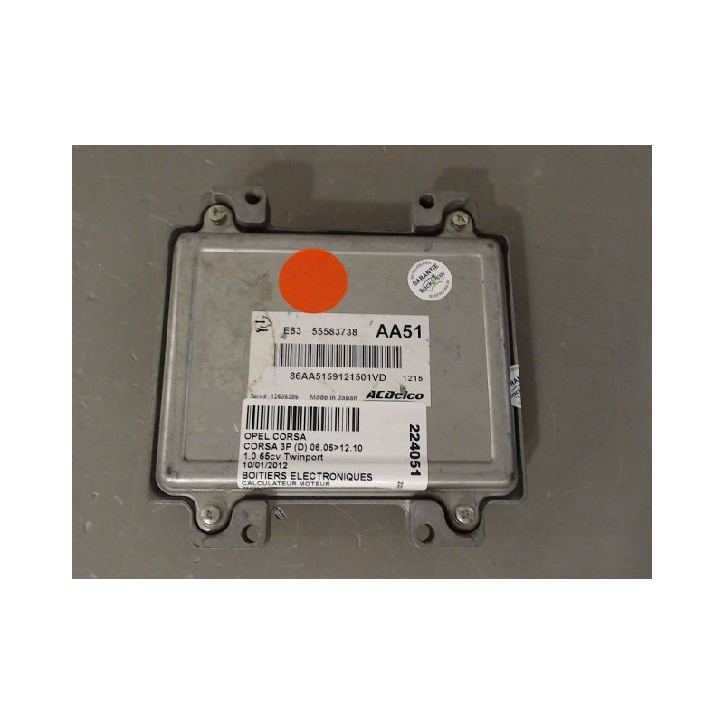 CALCULATEUR MOTEUR OPEL CORSA (D) 06-10