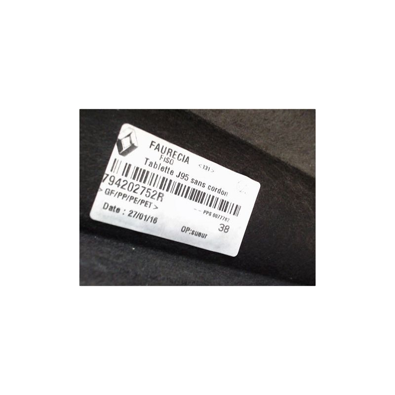 TABLETTE PLAGE ARRIERE RENAULT MEGANE