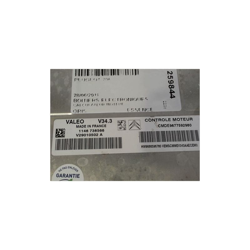 CALCULATEUR MOTEUR PEUGEOT 206