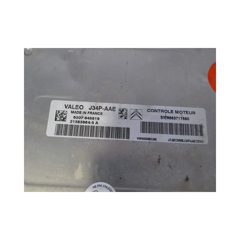 CALCULATEUR MOTEUR PEUGEOT 206