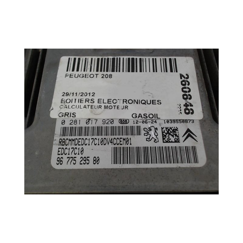 CALCULATEUR MOTEUR PEUGEOT 208