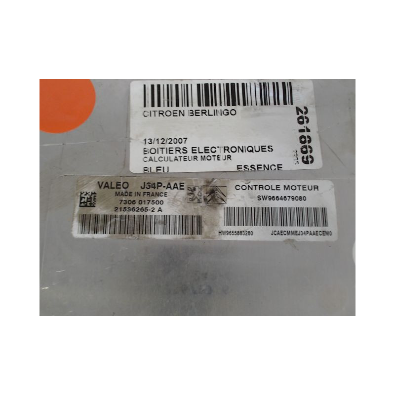 CALCULATEUR MOTEUR CITROEN BERLINGO
