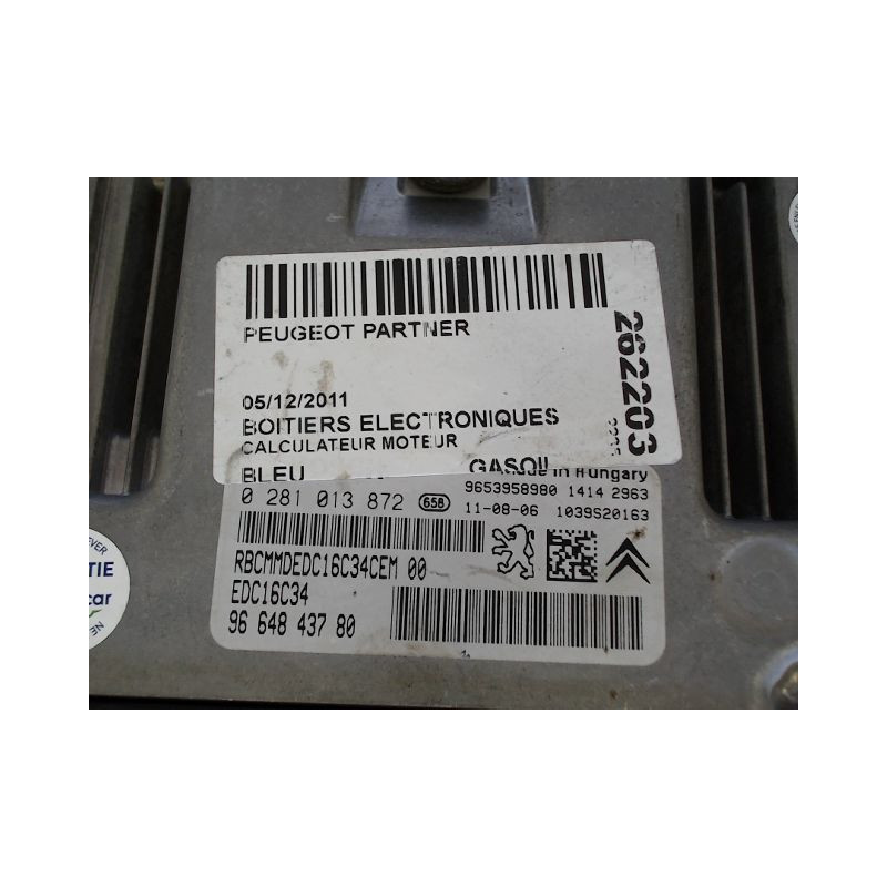 CALCULATEUR MOTEUR PEUGEOT PARTNER